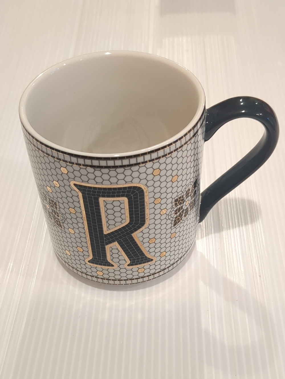 Anthropologie Monogram R Bistro Ceramic Coffee Mug